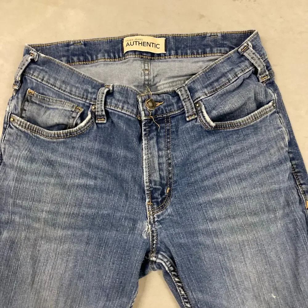 y2k western silver Jeans 33x32